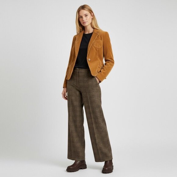 VTG 90s Banana Republic Corduroy Blazer Jacket Sz 10 Tan Retro Academia Twee - Picture 11 of 11